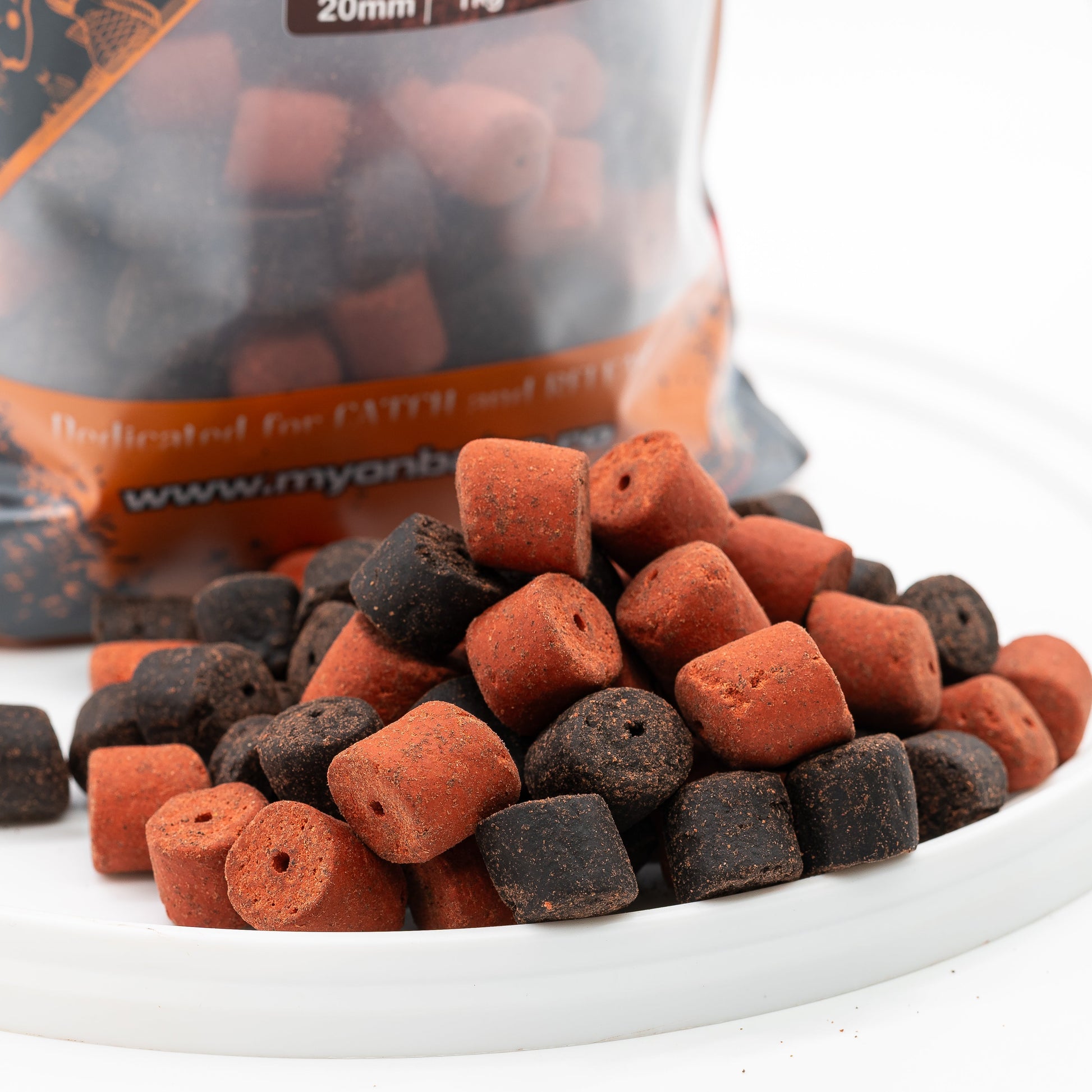 Pelet Mix Twin Halibut 20 mm – Red & Black - Myon Baits