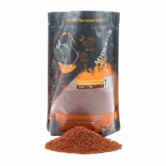 PVA Micro Pelet Mix Primal Carnage 2 mm – Frankfurter & Liver - Myon Baits