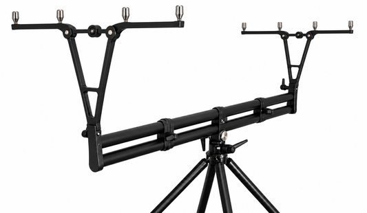 Rod Pod East Shark Premium Biturbo Full Black 3/4 Posturi - imagine principală