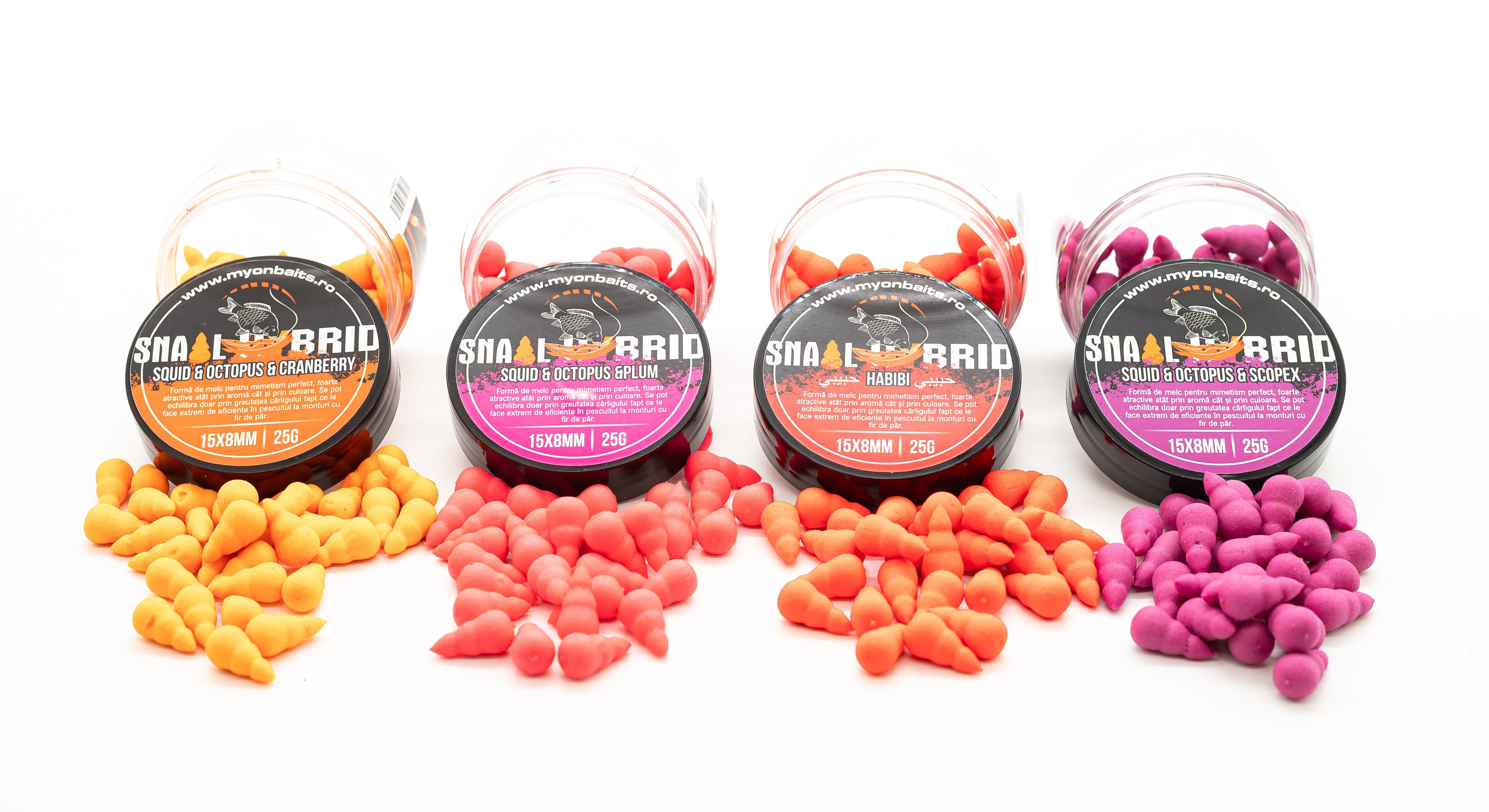 Snail Hybrid Pop Up Master Pack (Set 4 cutii) - 15x8 mm - Myon Baits