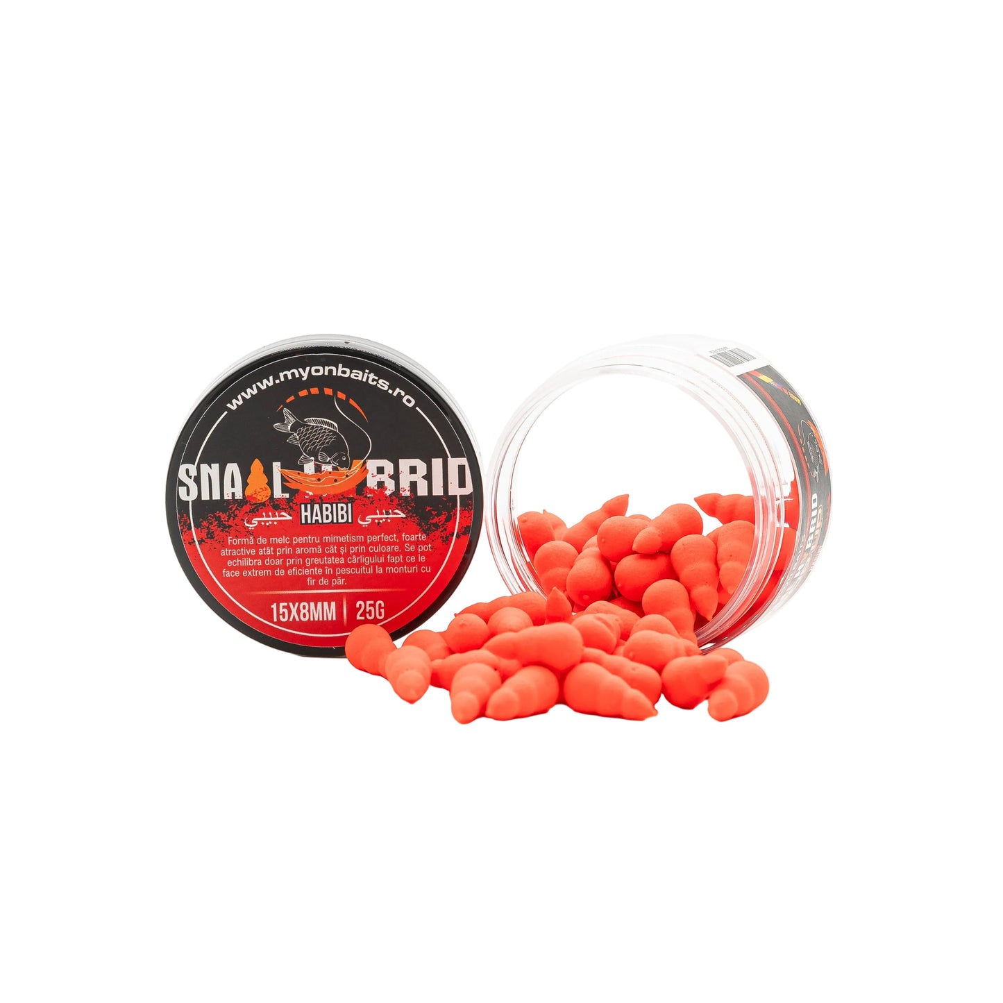 Snail Hybrid Pop Up RED Habibi - 15x8 mm - Myon Baits